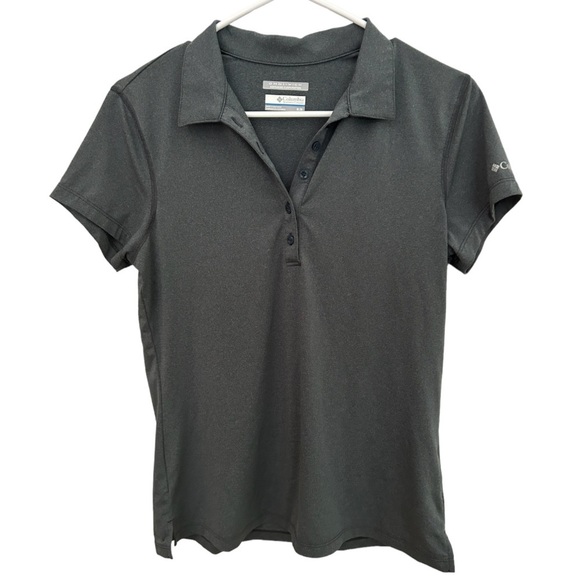 Columbia Tops - Columbia Omni Wick Performance Polo Shirt Heather Gray Size Medium
